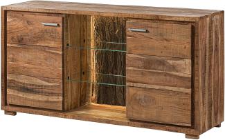 Sideboard BARK Akazie massiv dula inkl. LED Wolf Möbel