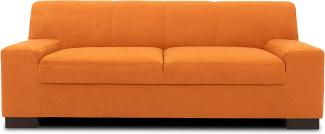 DOMO Collection Norma Sofa , 2-Sitzer Couch , 2er Garnitur, 194 x 85 x 74 cm , Stoff orange gelb