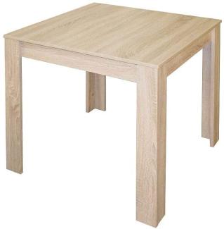 Tisch Bistro & Bankett / Pit / 80x80, Holzfarben, 80 x 75 x 80 cm