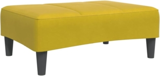 vidaXL Fußhocker Gelb 77x55x31 cm Samt 4007379