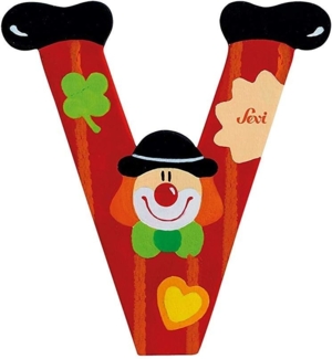 Sevi Wooden Letter V Clown (81758)