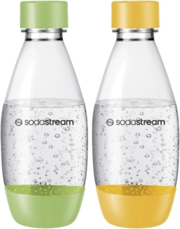 Sodastream Flasche Kunststoff 0,5 L Fuse DWS gelb grün 2 Stück