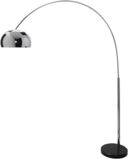 riess-ambiente Bogenlampe LOUNGE DEAL 170-210cm chrom, ohne Leuchtmittel, Wohnzimmer · Metall · verstellbar · Modern Design