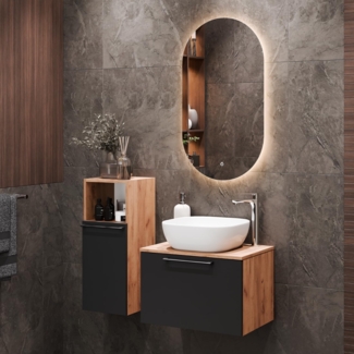 Planetmöbel Badmöbel-Set Astra, (Badezimmer Möbel im modernen Design, 2-St), Badezimmer Möbel im modernen Design