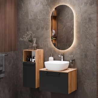 Planetmöbel Badmöbel-Set Astra, (Badezimmer Möbel im modernen Design, 2-St), Badezimmer Möbel im modernen Design