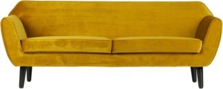 Sofa Rocco Samt, 187cm Gelb