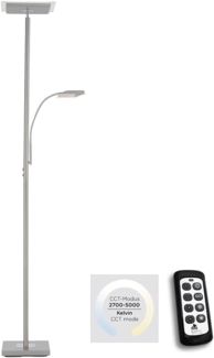 SellTec LED Deckenfluter LED Stehleuchte Fernbedienung, dimmbar über Touchdimmer, Fernbedienung, 1xLED-Board / 24.8 Watt, warmweiß - kaltweiß, CCT Farbwechsel warmweiß - kaltweiß, dimmbar