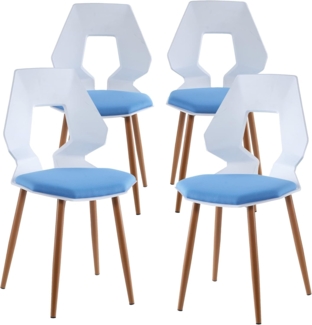 TRISENS Esszimmerstuhl Dorian (2er oder 4er Set, 4 St), Essstuhl aus stabiler Hartplastik Küchenstuhl in futuristischer Optik