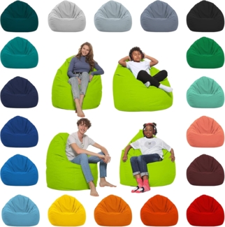 HomeIdeal - Sitzsack XXL Bodenkissen für Erwachsene & Kinder - Geeignet für Gaming oder Entspannen - Indoor wie Outdoor da er Wasserfest ist - mit EPS Perlen, Farbe:Kiwigrün, Größe:XXXL