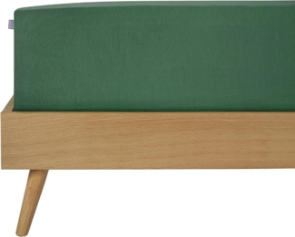 Schiesser 'Flexi' Spannbettlaken mit Gummizug, Jersey / Elasthan, Dunkelgrün, 150x200 cm