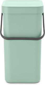 Brabantia 'Sort & Go' Abfallbehälter, Kunststoff, Jade Green, 12 Liter