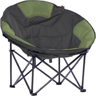 Skandika Campingstuhl Moonchair Deluxe XXL, Großer, bequemer Mondsessel, Gartenstuhl, gepolstert, klappbar, Tragegriff, Tragetasche, rund, Anti-Rutsch-Füße