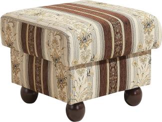 Monarch Hocker Chenille Braun Buche Nussbaumfarben