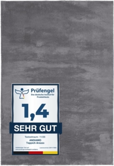 Andiamo Teppich Arezzo, rechteckig, Höhe: 16 mm, Uni Farben, weicher Flor, waschbar, ideal im Wohnzimmer & Schlafzimmer