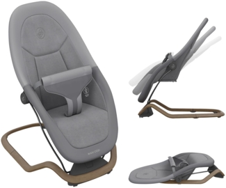 Maxi-Cosi Dove, Babywippe, 0–3 Jahre, 0–15 kg, Leichtgewicht Babywippe, Zusammenklappbar, Tragbar, Natürliches Wippen, 3 Liegepositionen, Eco Care 100% Recycelte Stoffe, Elegance Graphite