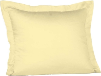 Fleuresse Mako-Satin-Kissenbezug uni colours Farbe vanille 0215 35 x 40 cm