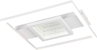 Flache LED Deckenleuchte WHEELER Metall Weiß Wandleuchte, Breite 35cm