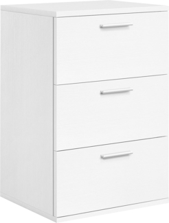 Yaheetech Nachttisch Nachtschrank mit 3 Schublden Boxspringbett Nachtkommode Nachtkonsole Couchtish für Schlafzimmer/Wohnzimmer 35 x 40 x 60 cm, Weiß