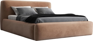 Polsterbett LUMO 90x200 ohne Matratze mit Bettkasten und Lattenrost. Farbe: Tabak 3