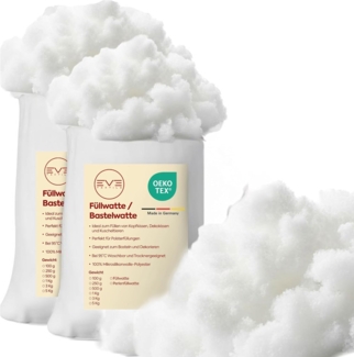 Eve Textile GmbH Kissenfüllung Füllwatte Weich Polyester Füllung Kissen Kuscheltiere DIY-Projekte, Perlenfüllwatte Formstabil Waschbar & Hypoallergen Trocknergeeignet