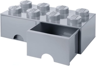 Lego 'Storage Brick 8' Aufbewahrungsbox grau mit 2 Schubladen