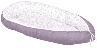 ULLENBOOM ® Babynest - 100% OEKO-TEX Materialien & Made in EU, Flieder - Babynestchen Neugeborene aus kuscheliger Baumwolle, Ideal als Reisebett & Kuschelnest geeignet