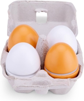 New Classic Toys 10600 Wooden Eggs-4 Pieces