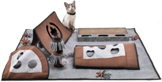 Canadian Cat Company Tier-Intelligenzspielzeug Katzenspielteppich ActivityTeppich, COLEEN, Intelligenzspielzeug für Katzen, Spielteppich, Spielmatte