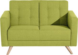 Julian Sofa 2-Sitzer Flachgewebe Apfel Buche Natur