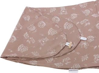 HOBEA-Germany Stillkissenbezug für Stillkissen 190cm Designs (Waldbewohner Cappuccino)