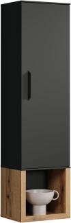 Hängeschrank >Synnax< in Anthrazit Melamin/Coast Evoke Eiche Nachbildung