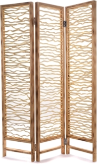Raumteiler Twig 3-tlg. 170x120 cm, Holz, klappbar naturfarben