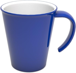 Ornamin Kaffeepott 300 ml blau (Modell 1201) Kaffeebecher mit Henkel, Mehrwegbecher Kunststoff
