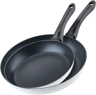 Fackelmann Bratpfannen Set Arcadalina 24cm & 28cm – Antihaft-Pfanne aus 90% recyceltem Aluminium mit ergonomischem Griff – Induktionspfanne zum Kochen & Anbraten