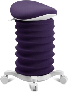 TOPSTAR Sitness 4D mit Rollen AGR-Zertifiziert Dynamischer Sitzhocker Papyrus - dunkelviolett, ergonomischer Bürohocker - höhenverstellbar - stärkt den Rücken - entlastet die Bandscheiben