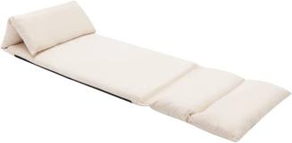 vidaXL Bodenstuhl Faltbar Creme Mikrofaser [325263]