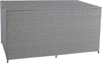 Auflagenbox Poly Rattan XXL Kissenbox Gartenbox Aufbewahrungsbox Grau-Mix