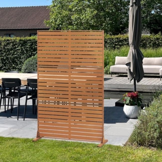 Trennwand Nodepp Cortenstahl 180x120 cm Edelrost [casa. pro]