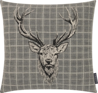 MAGMA Kissenhülle RAYA Fellimitat Streifen Look grau ca. 45x45 cm