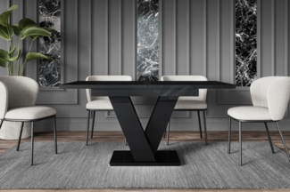 ALTDECOR Esstisch ASIV (Esstisch ausziehbar, Esszimmertische, Tisch Wohnzimmertisch), Esszimmertisch ausziehbar 120 - 160 x 80 x 75 cm