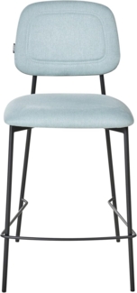 Set mit 2 Barstühlen DUETTE Stoff Hellblau