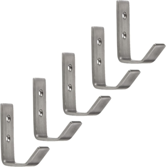 SO-TECH® Garderobenhaken Kleiderhaken ALBA BA 20 mm Garderobenhaken echt Edelstahl (5 St)
