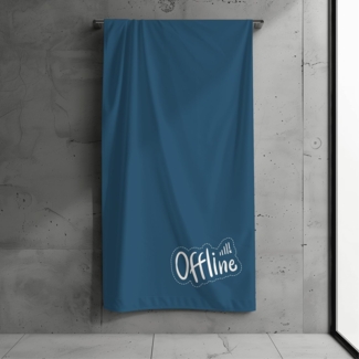 MTOnlinehandel Strandtuch "Fernweh" • Badetuch XXL • 100x200 cm • Schnelltrocknend, Baumwolle & Mikrofaser Mix (1-St), extra groß • weich & saugfähig