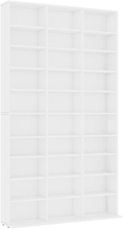 vidaXL CD-Schrank Weiß 102x16x177,5 cm Holzwerkstoff 801778