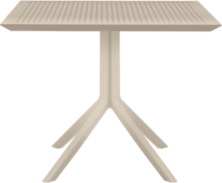 CLP Tisch Sky 80 x 80 cm wetterfest und UV-beständig,taupe
