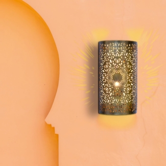 Marrakesch Orient & Mediterran Interior Wandleuchte Orientalische Wandlampe Wandleuchte Wanddeko Yassan Gold Antik, Handarbeit