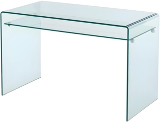 Vente-unique - Schreibtisch mit 1 Ablage - Glas - STILEOS