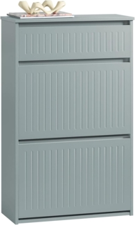 SoBuy Schuhkipper FSR165, mit 1/2/3 Klappen, mit variabel verstellbaren Einlegeböden, Schuhablage Schuhschrank schmal Schuhregal Schuhkommode