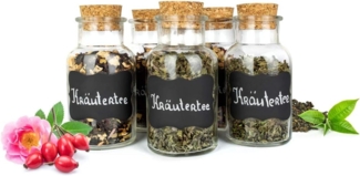 2-30 Stk Gewürzgläser mit Korkverschluss 250ml Tafelfeld Kreide Vorratsdose Gewürzdosen Glasdose Vorratsgläser