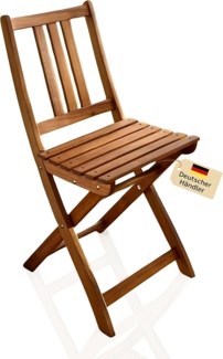 SAM Gartenstuhl Blossom | Akazienholz massiv & geölt | klappbarer Balkonstuhl für Garten & Terrasse | pflegeleichter Klappstuhl